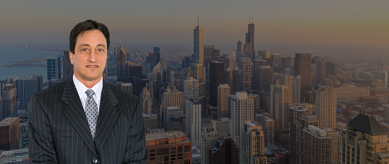 Peter M. LaSorsa with the Chicago skyline in the background